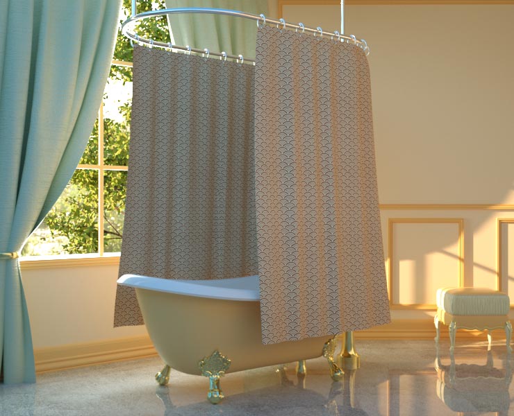 Standard Shower Curtain Sizes, Standard Shower Curtain Size For Bathtub
