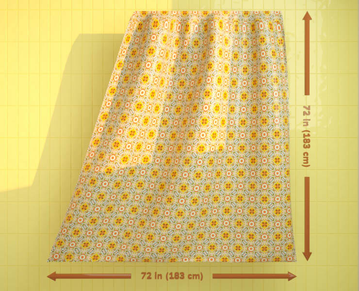Standard Shower Curtain Sizes, Shower Curtain Length Chart