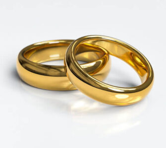 Two solid gold rings