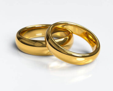 Two solid gold rings