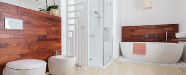 wood paneling bathroom