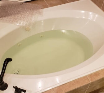 green bath water