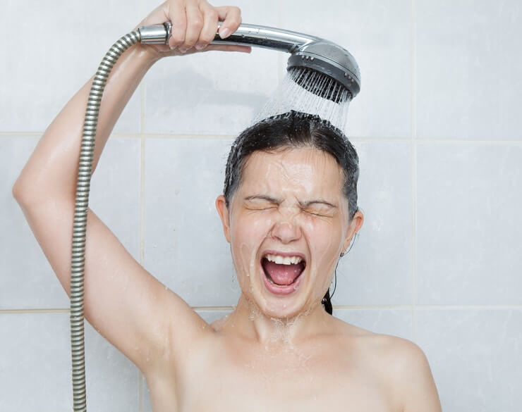 no hot water in shower