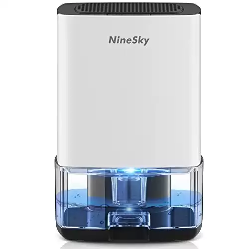 NineSky Dehumidifier for Bathroom, 30 OZ Water Tank (300 sq.ft) with Auto Shut Off and Overflow Prevention.